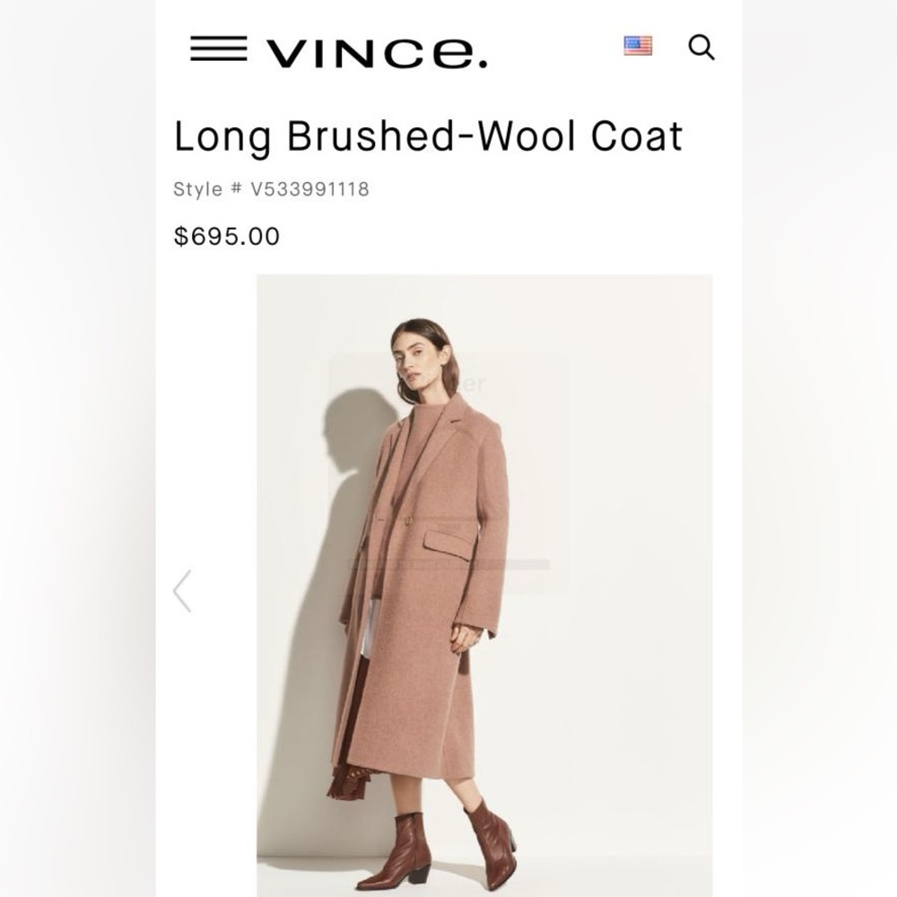 Vince coat size large